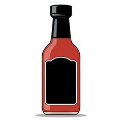 bottle vector on white background