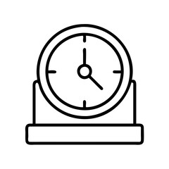 Clock icon vector illustration time management concept for graphic and web design isolated on white background