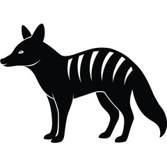 Aardwolf, Abstract Aardwolf Silhouette with Artistic Appeal - Aardwolf Vector - Aardwolf Illustration, Bold and Striking Aardwolf Silhouette for Stickers and Decals - Aardwolf Vector - Aardwolf vector