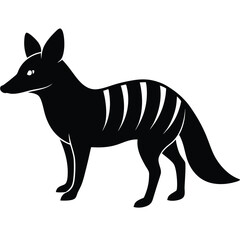 Aardwolf, Abstract Aardwolf Silhouette with Artistic Appeal - Aardwolf Vector - Aardwolf Illustration, Bold and Striking Aardwolf Silhouette for Stickers and Decals - Aardwolf Vector - Aardwolf vector
