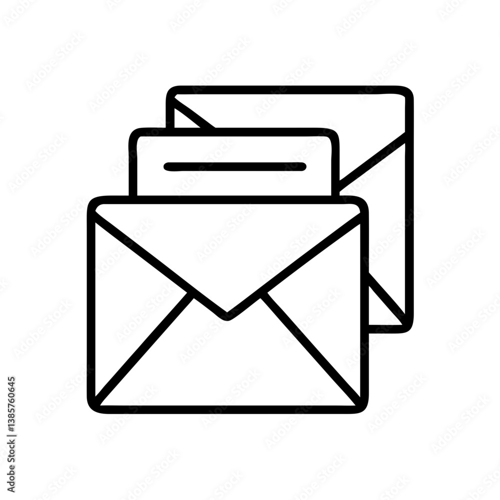 Poster mail envelope icon vector illustration for email marketing and communication design element concept 