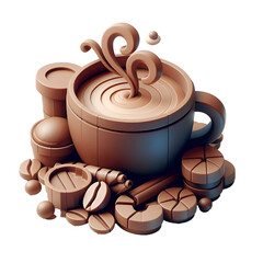 cup of coffee with beans