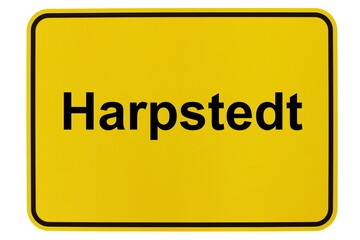 Illustration eines Ortsschildes der Gemeinde Harpstedt in Niedersachsen
