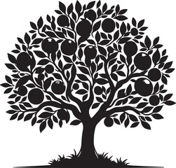 Obraz premium tree vector silhouette