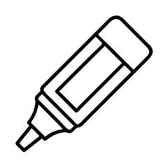 Outline drawing marker pen vector illustration for highlighting and drawing design and art projects
