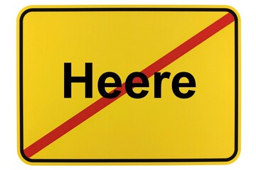 Illustration eines Ortsschildes der Gemeinde Heere in Niedersachsen
