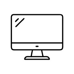 Modern desktop computer monitor vector icon for graphic design and ui design resources and web design projects