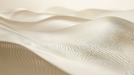 Dotted path line curving across soft beige surface