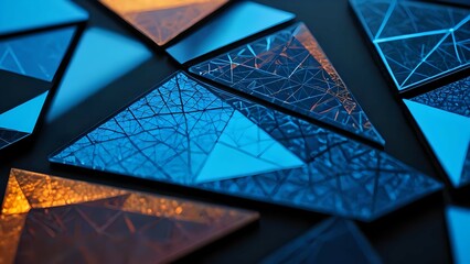 Fototapeta premium blue glass mosaic