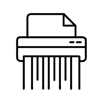 black shredder destroying paper document clip art preview