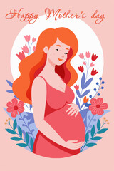 Symbol of expectation: how a flower circle and soft background emphasize the tenderness of the moment of pregnancy.
