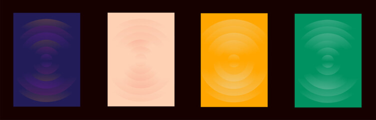 Modern folding ribbon theme book cover template in green, blue, pink, yellow color. A4 size book cover template for annual report, magazine, booklet, proposal, portfolio, brochure, poster