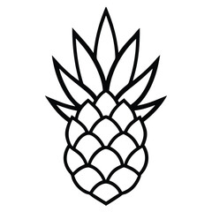 Obraz premium A pineapple flower icon with a spiky purple bloom.