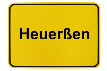 Illustration eines Ortsschildes der Gemeinde Heuerßen in Niedersachsen