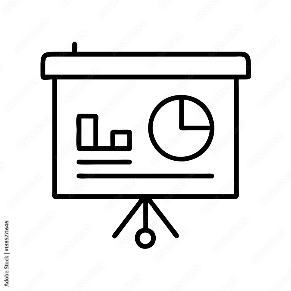 Aufkleber presentation chart with bar graph and pie chart for business and educational purposes visual aid too