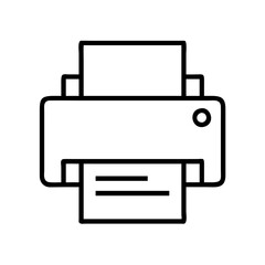 Print document icon vector illustration of printer machine for office work and printing documents 