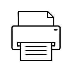 Printer icon vector illustration for print document printing machine office equipment and technology design 