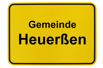 Illustration eines Ortsschildes der Gemeinde Heuerßen in Niedersachsen