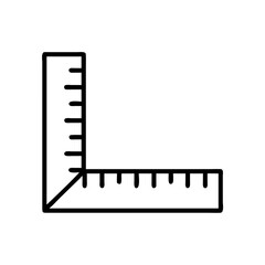 Angle ruler tool vector icon for geometry and technical drawing precise measurement and construction 