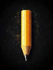 Elegant pencil icon with subtle highlights and depth effect