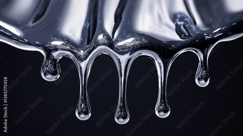 Poster close-up of water droplets creating a mesmerizing liquid pattern.