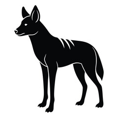 Aardwolf, Abstract Aardwolf Silhouette with Artistic Appeal - Aardwolf Vector - Aardwolf Illustration, Bold and Striking Aardwolf Silhouette for Stickers and Decals - Aardwolf Vector - Aardwolf vector