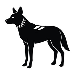 Aardwolf, Abstract Aardwolf Silhouette with Artistic Appeal - Aardwolf Vector - Aardwolf Illustration, Bold and Striking Aardwolf Silhouette for Stickers and Decals - Aardwolf Vector - Aardwolf vector