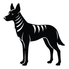 Aardwolf, Abstract Aardwolf Silhouette with Artistic Appeal - Aardwolf Vector - Aardwolf Illustration, Bold and Striking Aardwolf Silhouette for Stickers and Decals - Aardwolf Vector - Aardwolf vector
