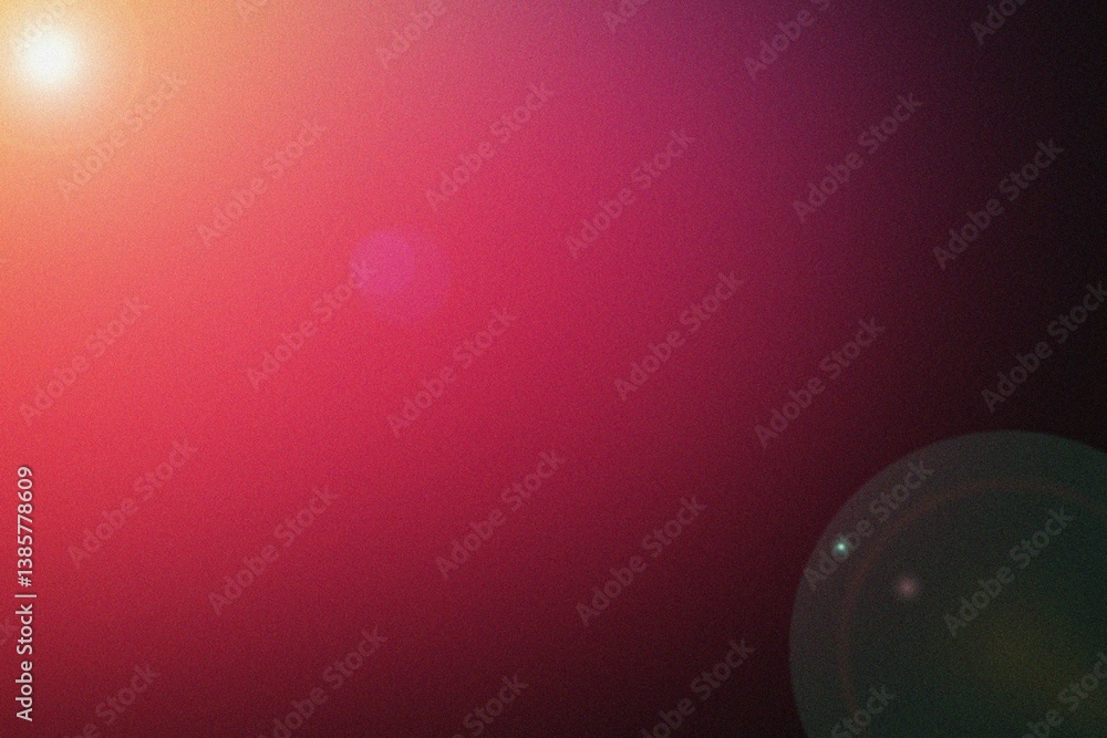 Poster Abstract red gradient background with lens flares.