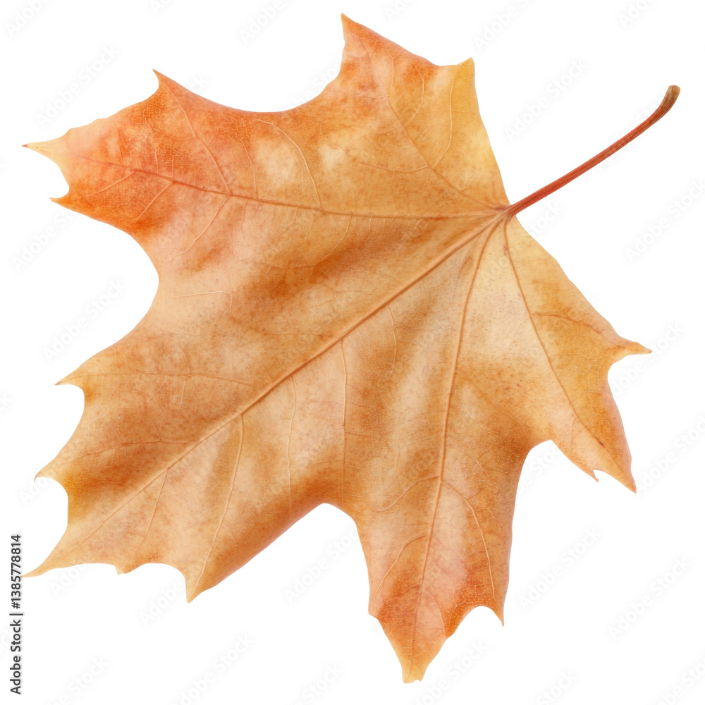 Poster close-up of a single green leaf with detailed textures and veins against a soft background isolated 
