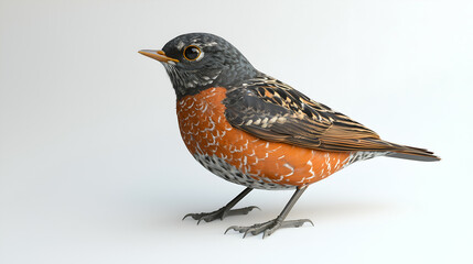 Beautiful Robin Perched in Natural Habitat: A Colorful and Vibrant Avian Image for Wildlife and Nature Photography Enthusiasts