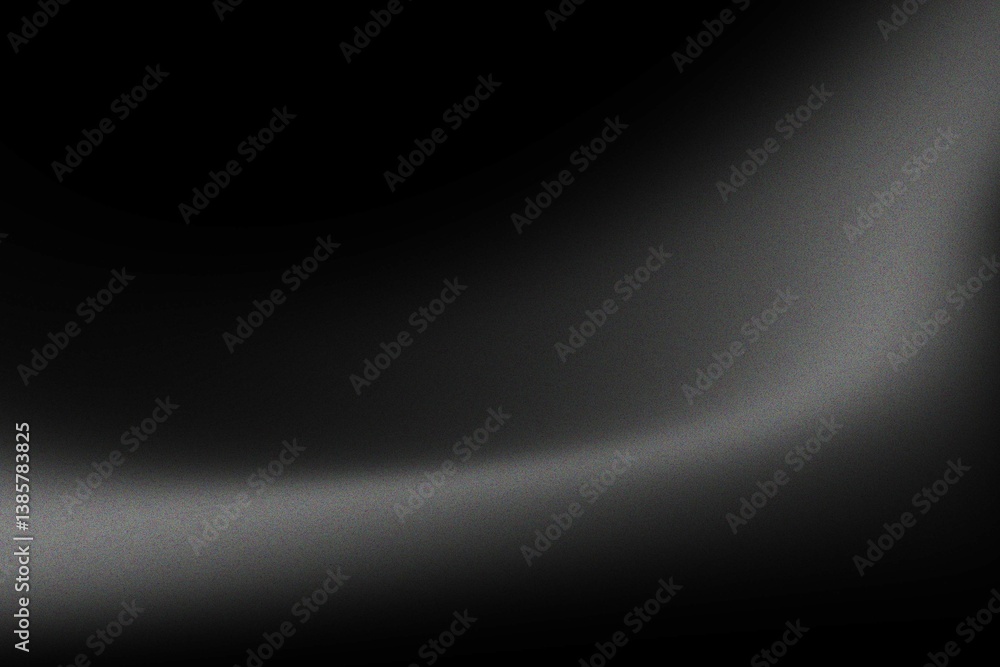 Poster abstract dark gray curve on black background.