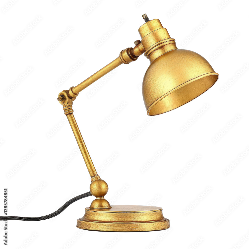 Poster classic desk lamp illuminating a workspace with warm light and timeless design enhancing focused pro