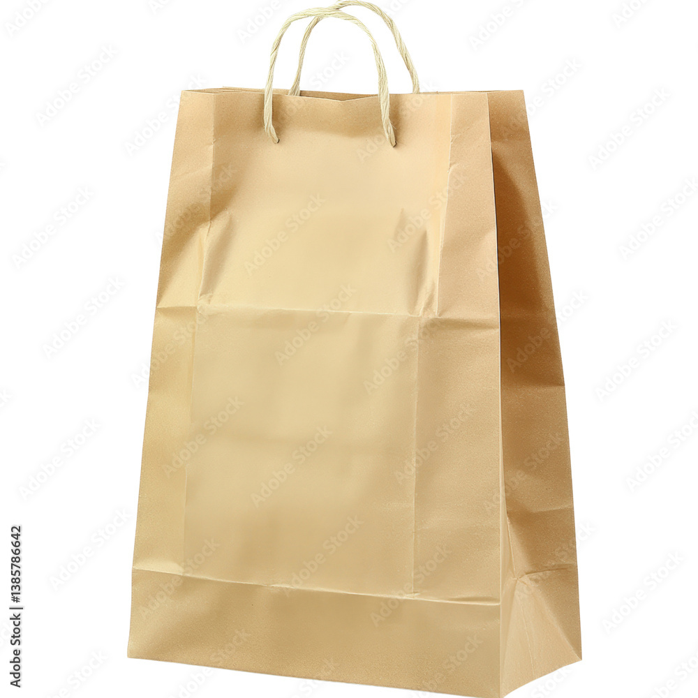 Poster a simple yet versatile paper bag ideal for eco-friendly shopping and storage solutions with a natura