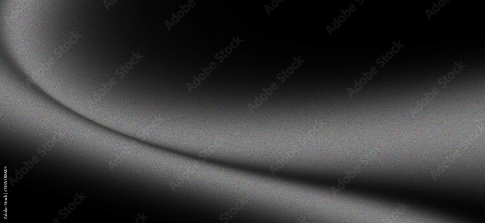 Poster abstract grayscale flowing fabric curve.