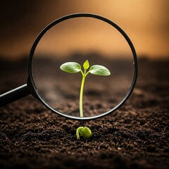 World Environment Day magnifying glass growth copy space