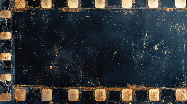 Vintage Film Strip: A close-up view captures the essence of cinematic history. - Powered by Adobe