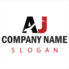 AJ Letter Logo Design Vector Illustration, AJ initial monogram with letter creative logo
