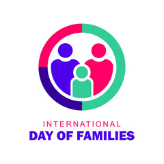 International day of families. Cion logo vector template.
Happy International Family Day at 15 of May banner.
