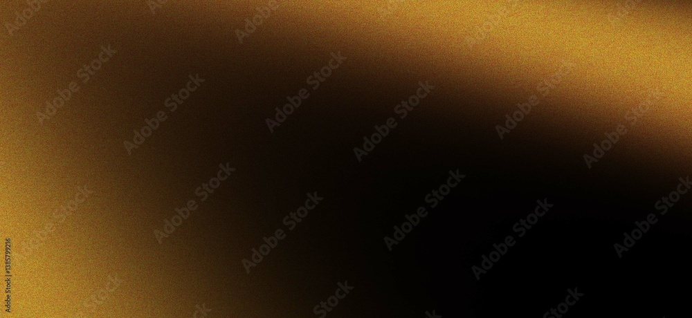Poster abstract gold and black gradient background.