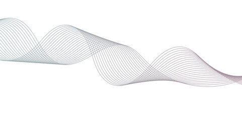 Smooth Wave Line Background. Abstract Flowing Curve with Gradient Effect
