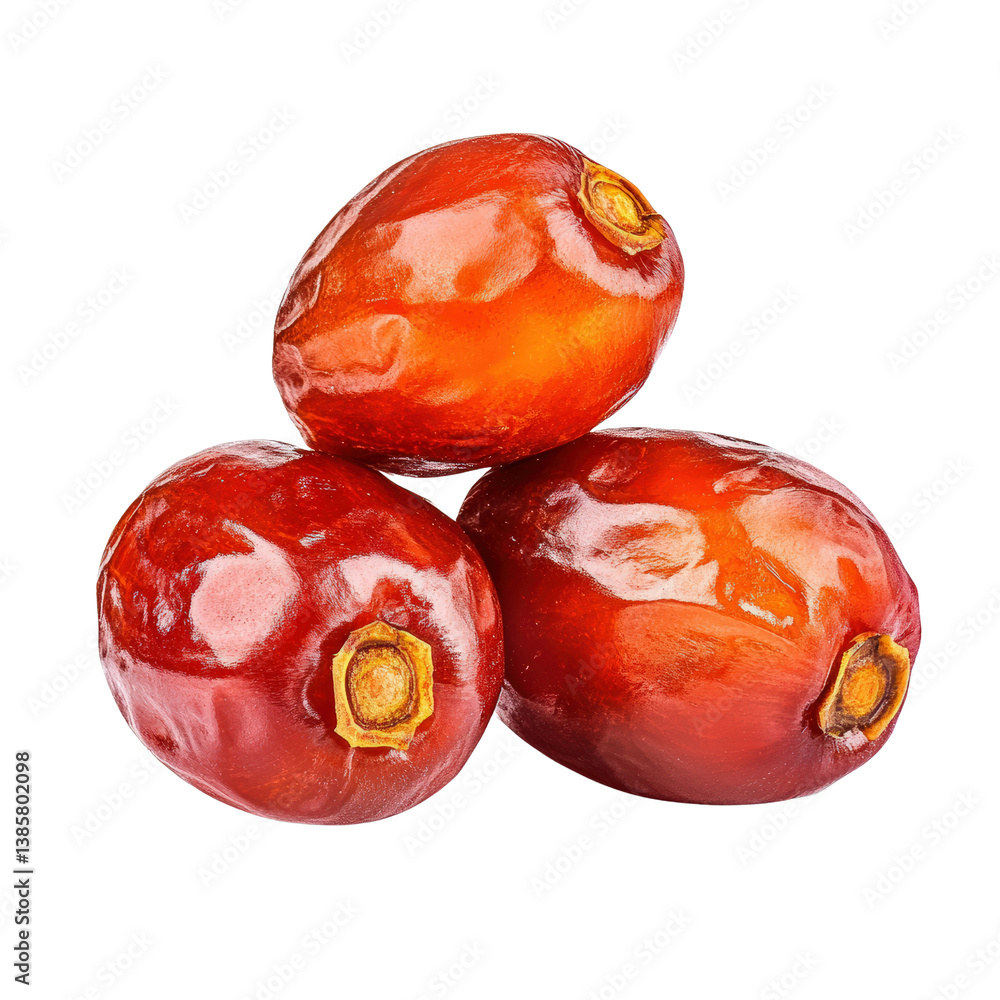 Poster three cherries showcased on a striking black background highlighting their juicy red color and fresh