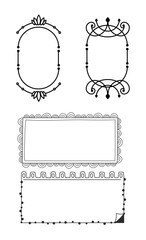 Set calligraphic ornamental frame collection