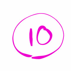 vector number illustration of a fuschia icon