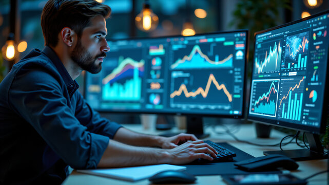 Data Analyst Monitoring Financial Trends