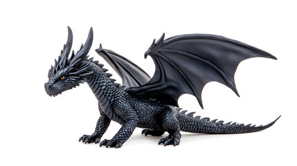 Naklejka premium 3d dragon with large wings isolated on white background