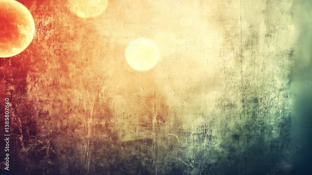 Poster abstract background with circular shapes and texture in soft gradient colors, suitable for artistic,