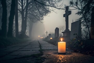 Candles in the graveyard