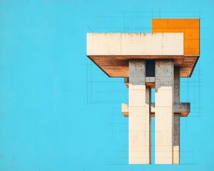 Crosssectional blueprint of the Golden Gate Bridge s roadway, showcasing deck layers, trusses, and drainage systems