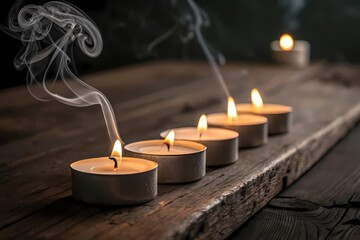 burning candle in the dark